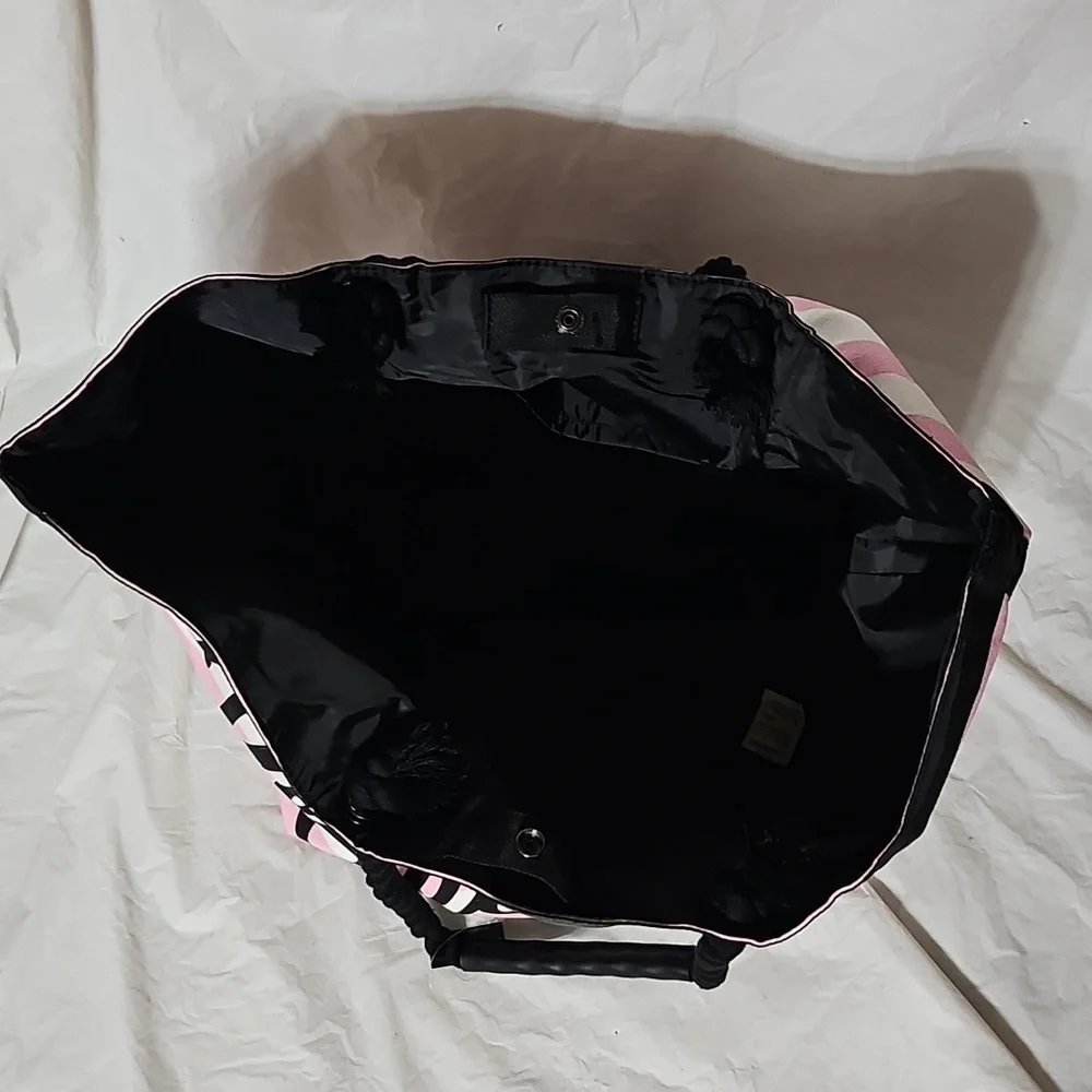 Victoria's Secret Pink, White Striped Tote New - Picture 7 of 14